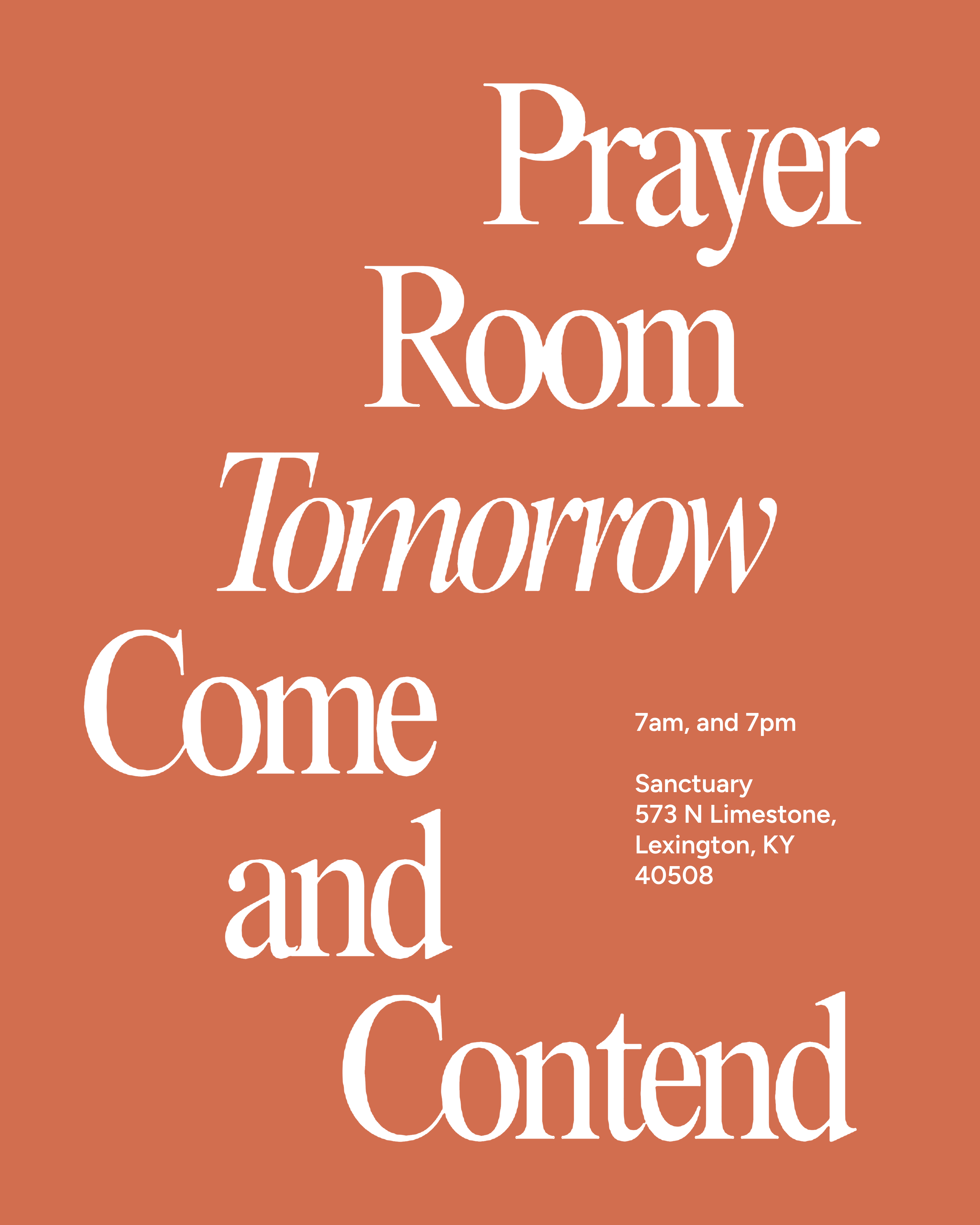 Prayer Room Tomorrow poster